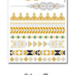 Load image into Gallery viewer, Green Emeralds in Gold Leaf Pattern Metallic Temporary Tattoos
