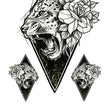 Load image into Gallery viewer, Growling Jaguar in Black Diamond Best Temporary Tattoos
