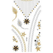 Load image into Gallery viewer, Hearts Flowers and Stars Metallic Temporary Tattoos
