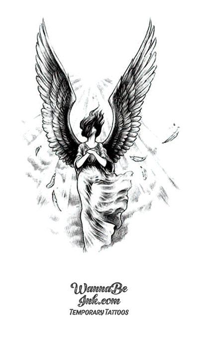 Guardian Angel Temporary Fake Tattoo Sticker (Set of 2) - OhMyTat - Shop  OhMyTat Temporary Tattoos - Pinkoi