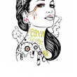 Load image into Gallery viewer, Indian Woman with Flowers On Shoulder Best Temporary Tattoos
