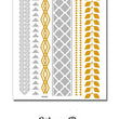 Load image into Gallery viewer, Interwoven Diamonds and Leaves In Silver And Gold Metallic Temporary Tattoos

