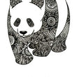 Load image into Gallery viewer, Intricate Designed Panda Bear Walking Best Temporary Tattoos
