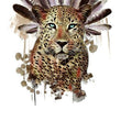 Load image into Gallery viewer, Jaguar With Feather Headdress Best Temporary Tattoos
