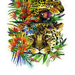 Load image into Gallery viewer, Jaguars Hidden In Red Flowers Best Temporary Tattoos
