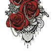 Load image into Gallery viewer, Jeweled Red Roses Best Temporary Tattoos
