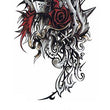 Load image into Gallery viewer, Knight In Red Crown And Rose Best Temporary Tattoos
