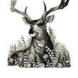 Load image into Gallery viewer, Large Deer in Rushes Best Temporary Tattoos
