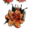 Load image into Gallery viewer, Large Red and Yellow Flower Blossom Best Temporary Tattoos
