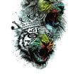 Load image into Gallery viewer, Lion and Tiger Wearing Crowns Best Temporary Tattoos
