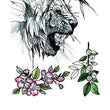 Load image into Gallery viewer, Lion Swallow and Lillies Best Temporary tattoos
