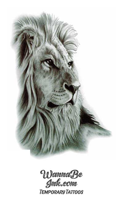 Lion Temporary Tattoos