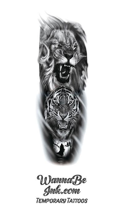 lion tattoo on arm Best Tattoo Artist in India Black Poison Tattoo Studio
