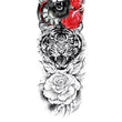 Load image into Gallery viewer, Lion with Crown Roses Tiger Clock Temporary Sleeve Tattoos
