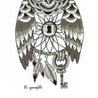 Load image into Gallery viewer, Locked Dream Catcher Owl With Key Best Temporary Tattoos
