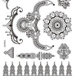 Load image into Gallery viewer, Lotus Mandala Intricate Pattern Henna Style Black Temporary Tattoo Sheet
