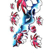 Load image into Gallery viewer, Lotus On Blue Cloud Best Temporary Tattoos
