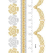 Load image into Gallery viewer, Metallic Silver and Gold Banner Bracelets and Necklace in Gold temporary Tattoos
