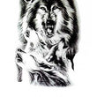 Load image into Gallery viewer, Moon Behind 3 Wolves Howling Best Temporary Tattoos
