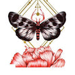 Load image into Gallery viewer, Moth and Pink Rose Best Temporary tattoos
