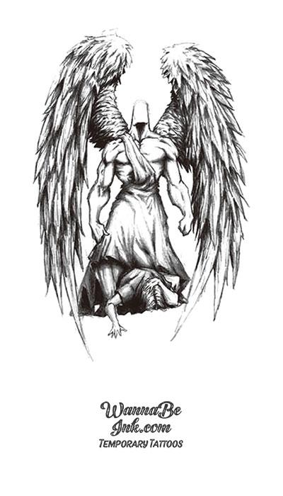 Angel Temporary Tattoo  Angel Wings Temporary Tattoo  WannaBeInkcom