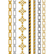 Load image into Gallery viewer, Necklace Chains and Snowflake Design Chain of Gold and Silver Temporary Tattoos
