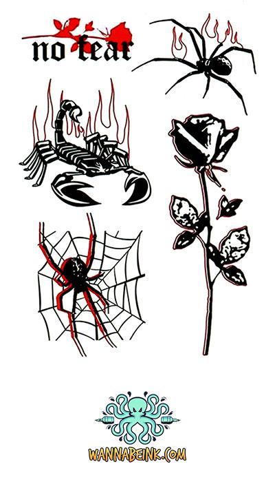 Fancy Haired Woman Temporary Tattoos