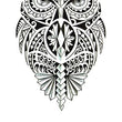 Load image into Gallery viewer, Owl In Geometric Pattern Best Temporary Tattoos
