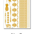 Load image into Gallery viewer, Palm Trees Eye of Ra Suns and Burning Bush in Gold Metallic Temporary Tattoos
