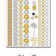 Load image into Gallery viewer, Palms and Pineapples with Leaf Patterns Metallic Temporary Tattoos
