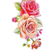 Load image into Gallery viewer, Peach and Pink Rose Temporary Tattoos
