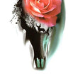 Load image into Gallery viewer, Peach Rose and Deer Skull Best temporary tattoos
