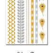 Load image into Gallery viewer, Peacock Feathers with Leaves and Scales Pattern in Metallic Temporary Tattoos
