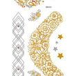 Load image into Gallery viewer, Phoenix and Flowers with Wide Neck Band in Gold Temporary Tattoos

