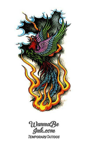 Phoenix Rising From Flames Best Temporary Tattoos