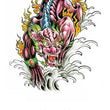 Load image into Gallery viewer, Ping and Blue Tiger Dragon Best Temporary Tattoos
