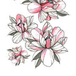 Load image into Gallery viewer, Pink and Gray Lotus Blossoms Best Temporary Tattoos
