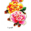 Load image into Gallery viewer, Pink and Peach Rose Blossoms Best Temporary Tattoos
