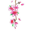 Load image into Gallery viewer, Pink Cherry Blossums with Green Buds Flower Temporary Tattoos
