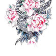 Load image into Gallery viewer, Pink Flower Blossoms and Snake Best Temporary Tattoos
