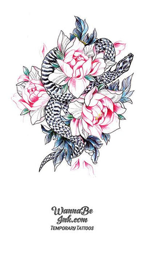 Pink Flower Tattoo - TattManiaTattMania