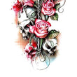 Load image into Gallery viewer, Pink Roses and Skulls with Cross Best Temporary Tattoos
