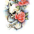 Load image into Gallery viewer, Pink Roses Flying Ravens and Skull Best Temporary tattoos
