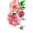 Load image into Gallery viewer, Pink Roses Full Bloom and Buds Flower Temporary Tattoos
