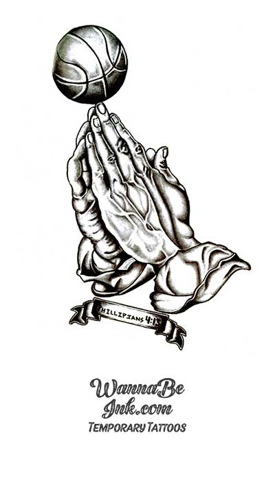 Praying Basketball Hands Best Temporary Tattoos