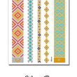 Load image into Gallery viewer, Pueblo Pattern in Green and Gold and Pink Metallic Temporary Tattoos
