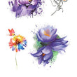Load image into Gallery viewer, Purple and Blue Flowers Best temporary Tattoos
