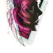 Load image into Gallery viewer, Purple Face Shadowed on Glass Best Temporary Tattoos
