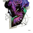 Load image into Gallery viewer, Purple Roses and Shadowed Face Best Temporary Tattoos
