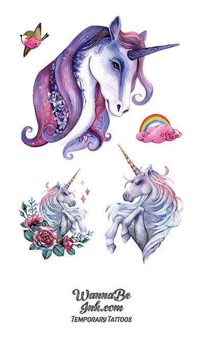 Purple Unicorn Best Temporary Tattoos
